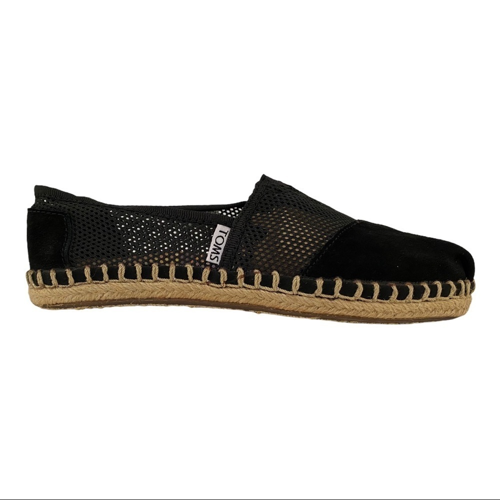 Toms New Women’s Classics Black Mesh Espadrille - Picture 3 of 9